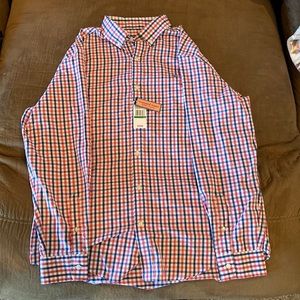 BRAND NEW Vineyard Vines long sleeve button down Red, White, and Blue.